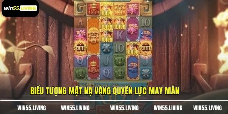 Biểu tượng mặt nạ vàng quyền lực may mắn