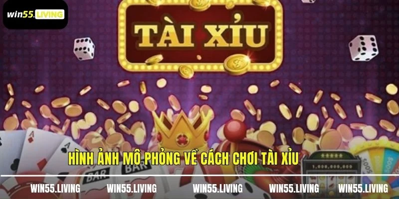 Hình ảnh mô phỏng về cách chơi tài xỉu